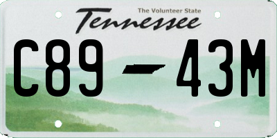 TN license plate C8943M