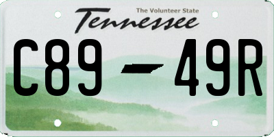 TN license plate C8949R
