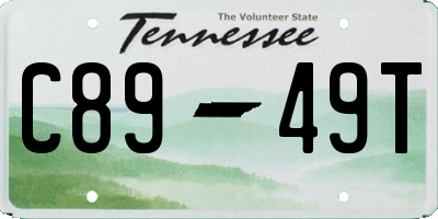 TN license plate C8949T