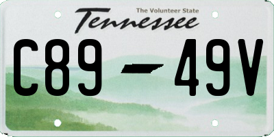 TN license plate C8949V