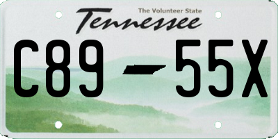 TN license plate C8955X