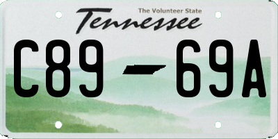TN license plate C8969A