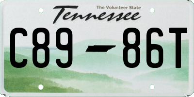 TN license plate C8986T