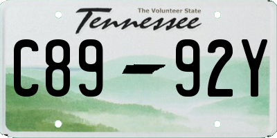 TN license plate C8992Y