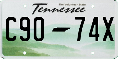 TN license plate C9074X