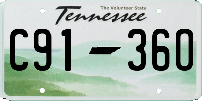 TN license plate C9136O