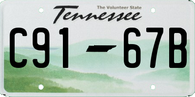 TN license plate C9167B