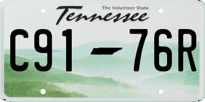 TN license plate C9176R