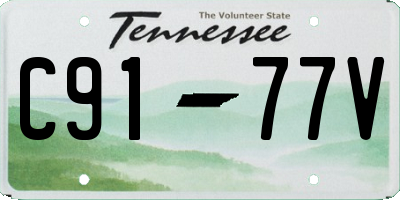 TN license plate C9177V
