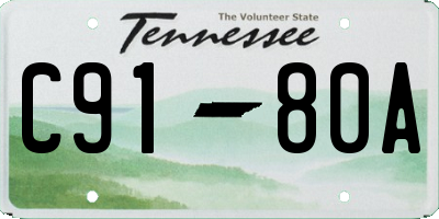 TN license plate C9180A