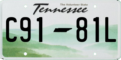 TN license plate C9181L