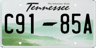 TN license plate C9185A