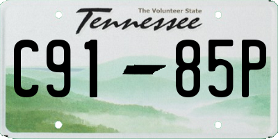 TN license plate C9185P