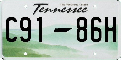 TN license plate C9186H