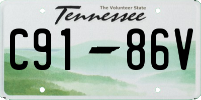 TN license plate C9186V