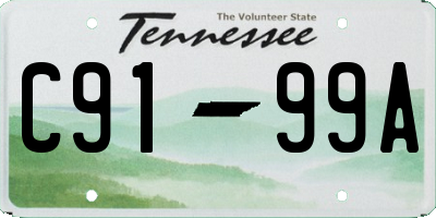 TN license plate C9199A