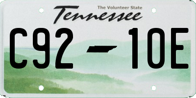 TN license plate C9210E