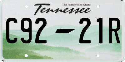 TN license plate C9221R