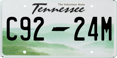 TN license plate C9224M