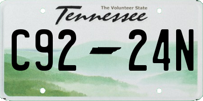 TN license plate C9224N