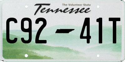 TN license plate C9241T