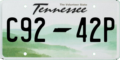 TN license plate C9242P