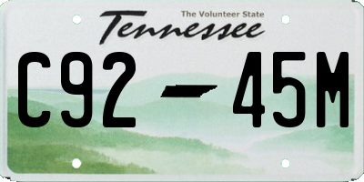 TN license plate C9245M