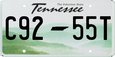 TN license plate C9255T