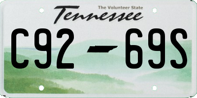 TN license plate C9269S