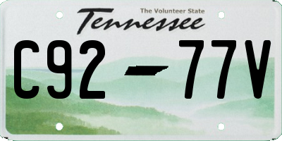 TN license plate C9277V
