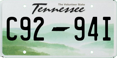 TN license plate C9294I