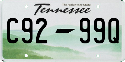 TN license plate C9299Q