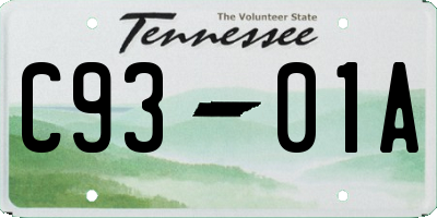 TN license plate C9301A