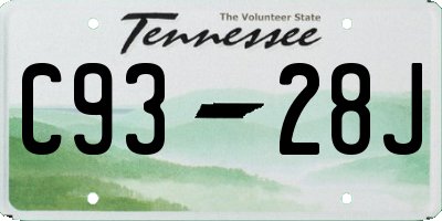 TN license plate C9328J