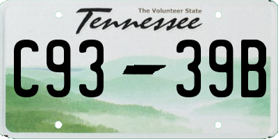 TN license plate C9339B