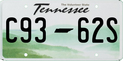 TN license plate C9362S