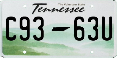 TN license plate C9363U