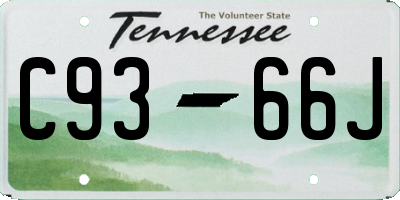 TN license plate C9366J