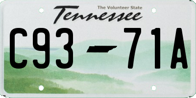 TN license plate C9371A