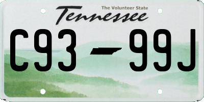 TN license plate C9399J