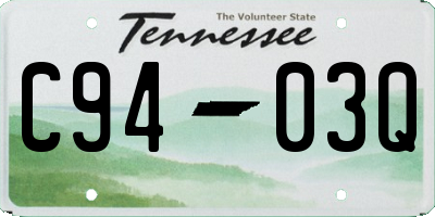 TN license plate C9403Q