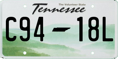 TN license plate C9418L