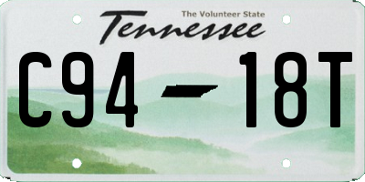TN license plate C9418T