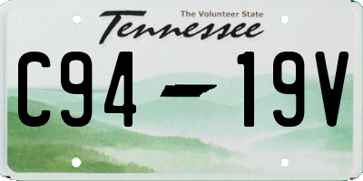 TN license plate C9419V