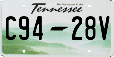 TN license plate C9428V