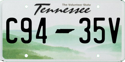 TN license plate C9435V
