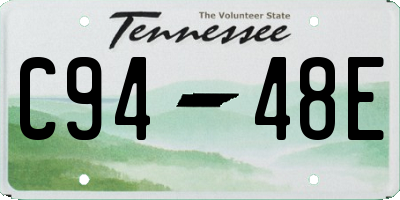 TN license plate C9448E