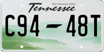 TN license plate C9448T