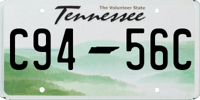 TN license plate C9456C
