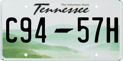 TN license plate C9457H